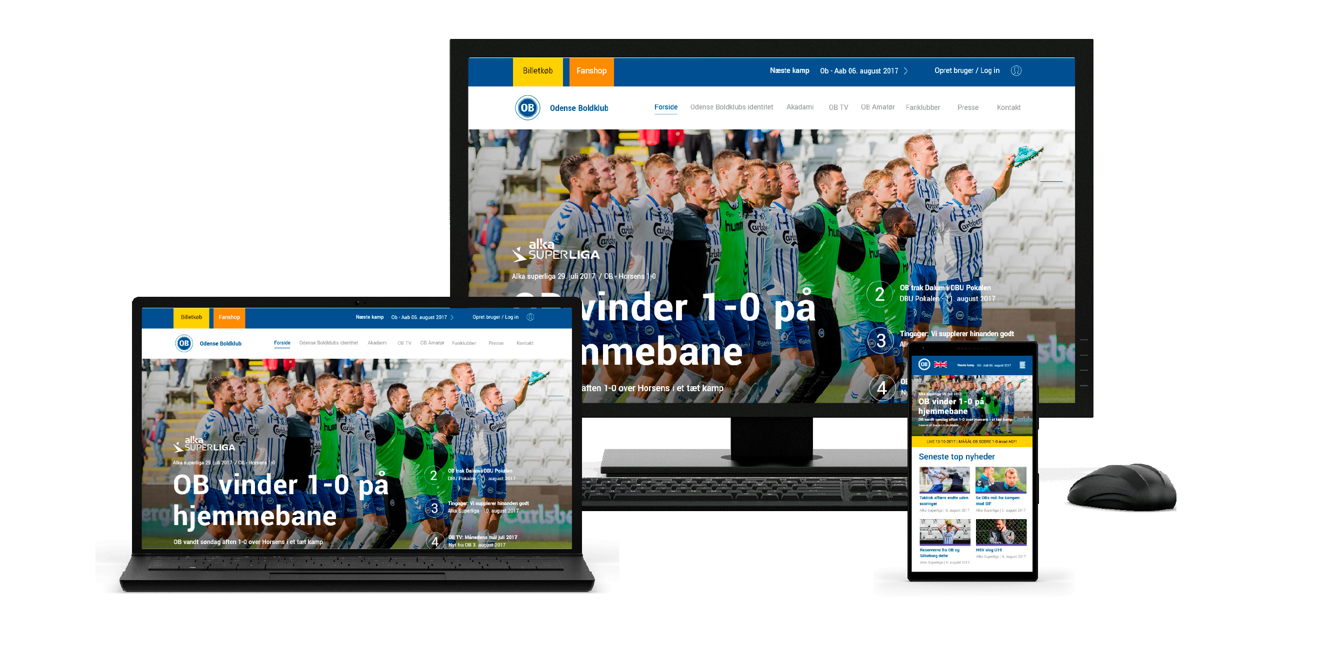 Færdige resultat af hjemmesiden